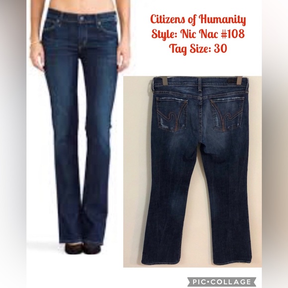 CITIZENS Nic Nac 108 l Sz 30 l Low Waist Boot Cut Jeans - Picture 9 of 12